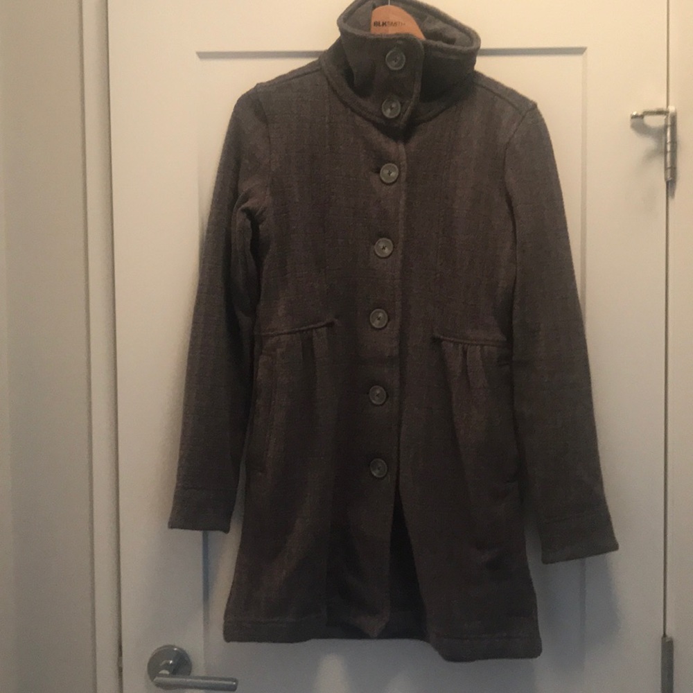 Patagonia grey fleece pea coat sz S